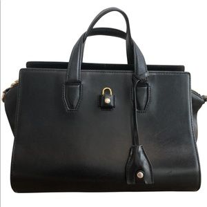 Pelican Black Cowhide Leather Satchel